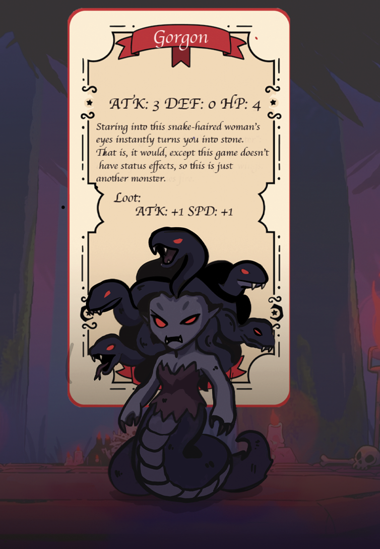 Gorgon bestiary page