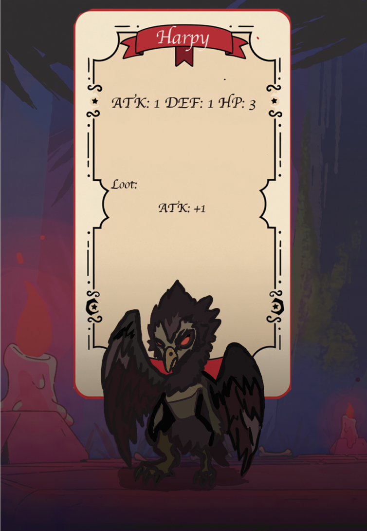 Harpy bestiary page