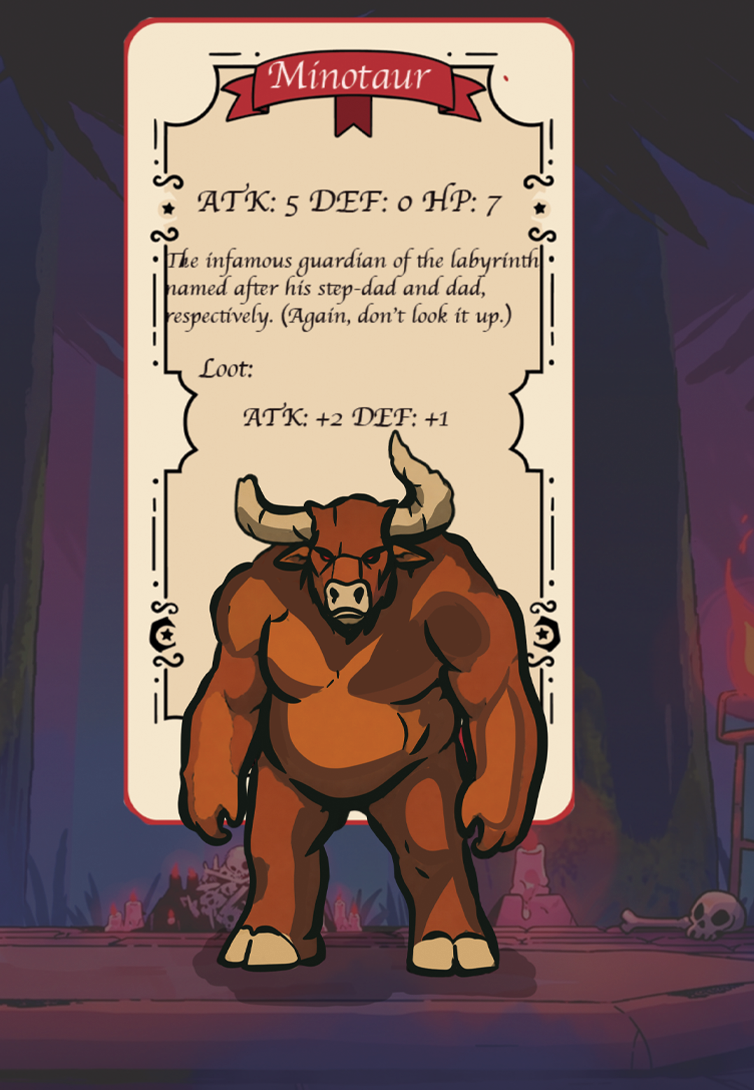 Minotaur bestiary page
