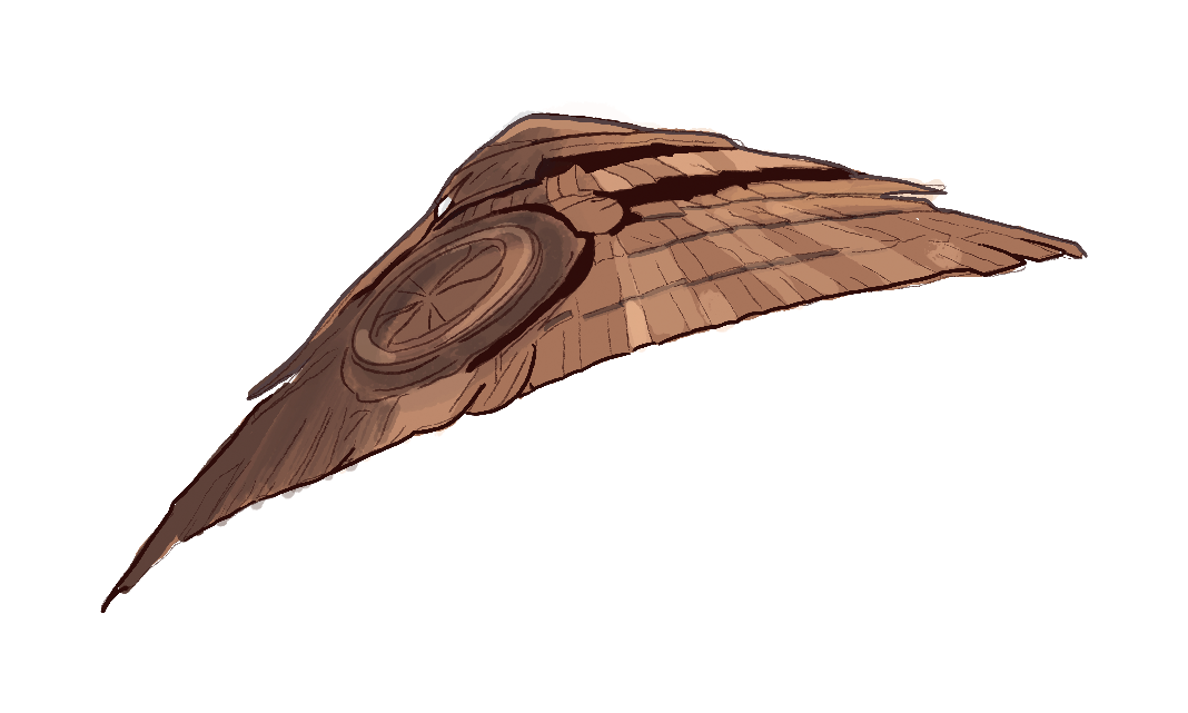 Woven hat prop concept art.