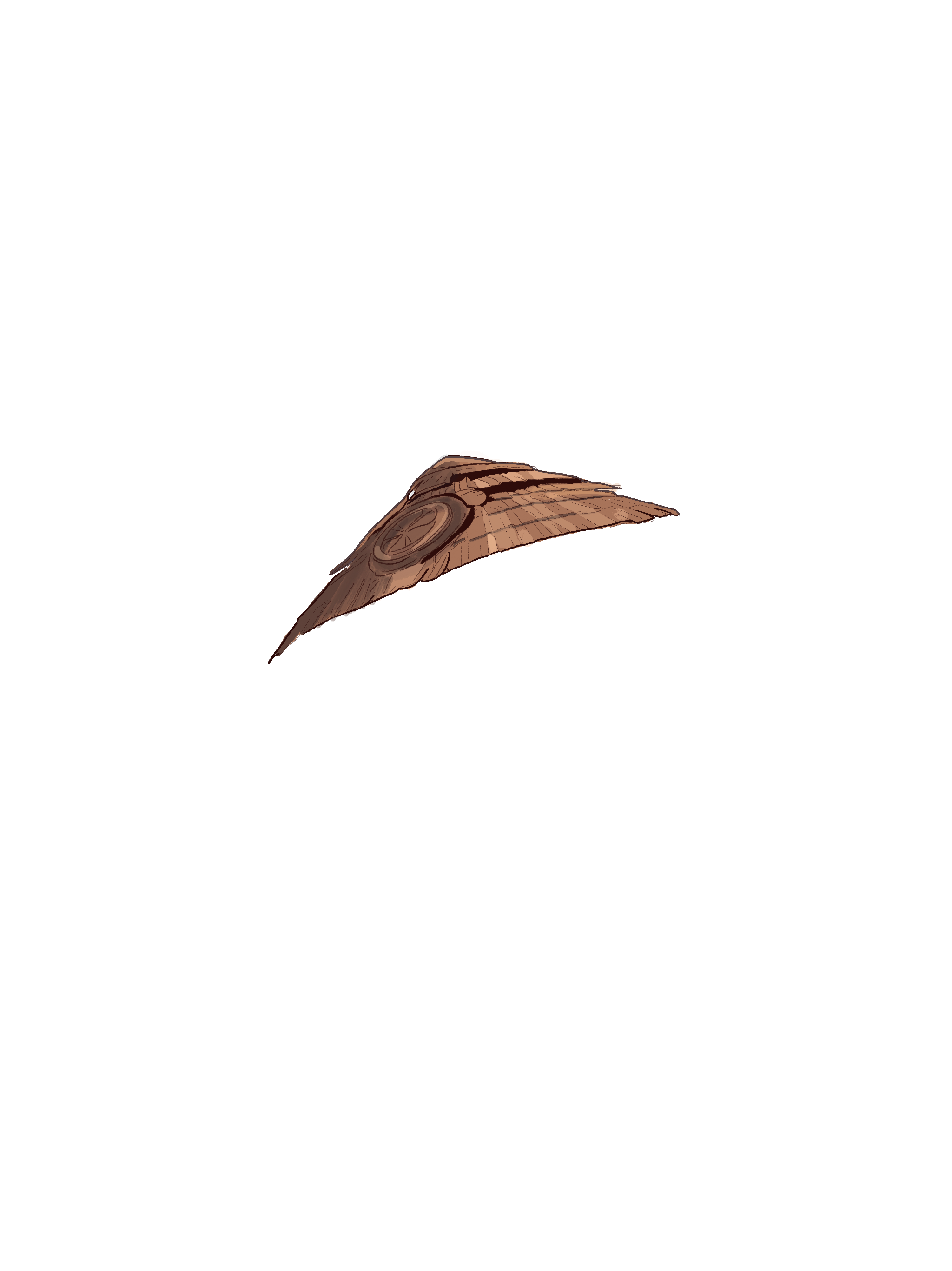 Woven hat prop concept art.